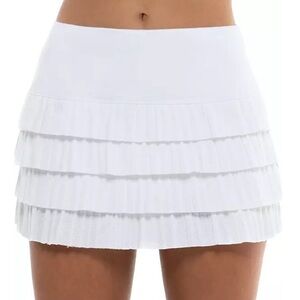 Lucky in Love White Layered Mini Tennis Skirt